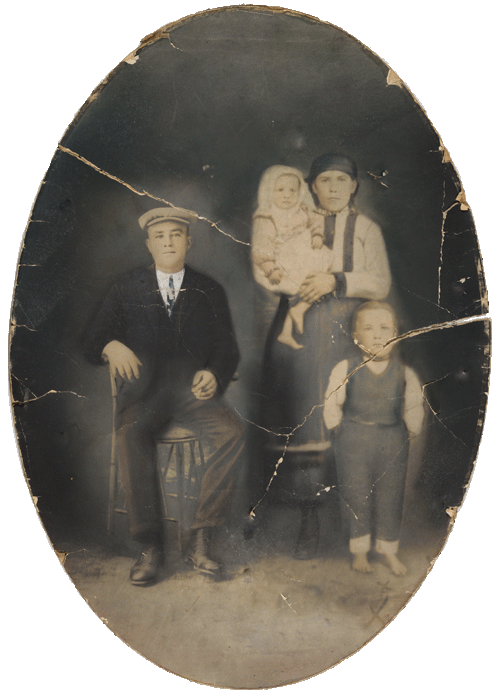 Samples of faded photo restoration by Old Town Alexandria Restoration Studio